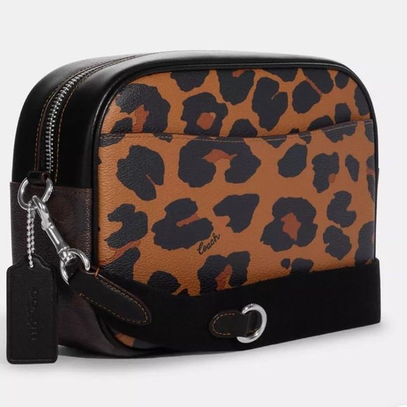 Coach Bag With Signature Canvas And Leopard Print - Picture 2 of 4